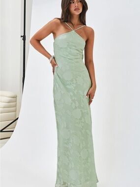 keila lace trim maxi dress cream / black Keila Lace Trim Cutout Maxi Dress (Women)